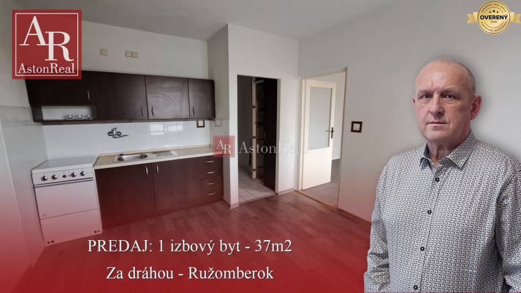 PREDANÉ : 1 izbový byt - 37m2, s loggiou, Ružomberok - Za dráhou