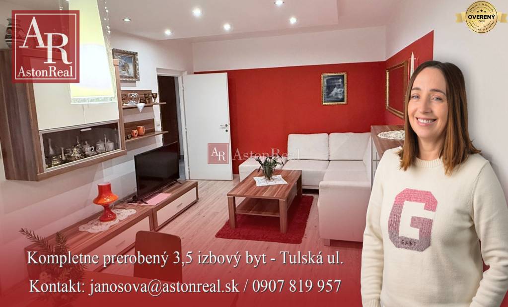 Predaj: 3,5 izbový Zvolenský typ - TULSKÁ ulica - 83,40 m2