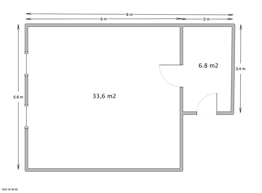Priestory - 41 m2 - Moyzesova, Košice