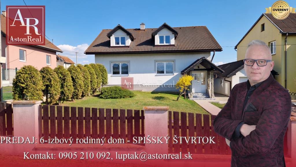 AstonReal: ponúka na predaj 6-izbový rodinný dom Spišský Štvrtok