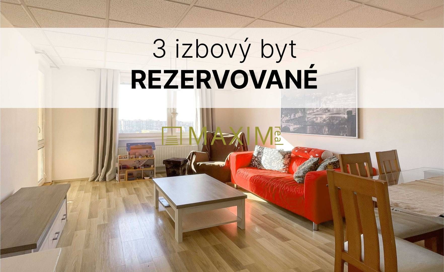 REZERVOVANÉ – Veľký 3-izbový byt 73,23 m², Veterná ulica, Trnava