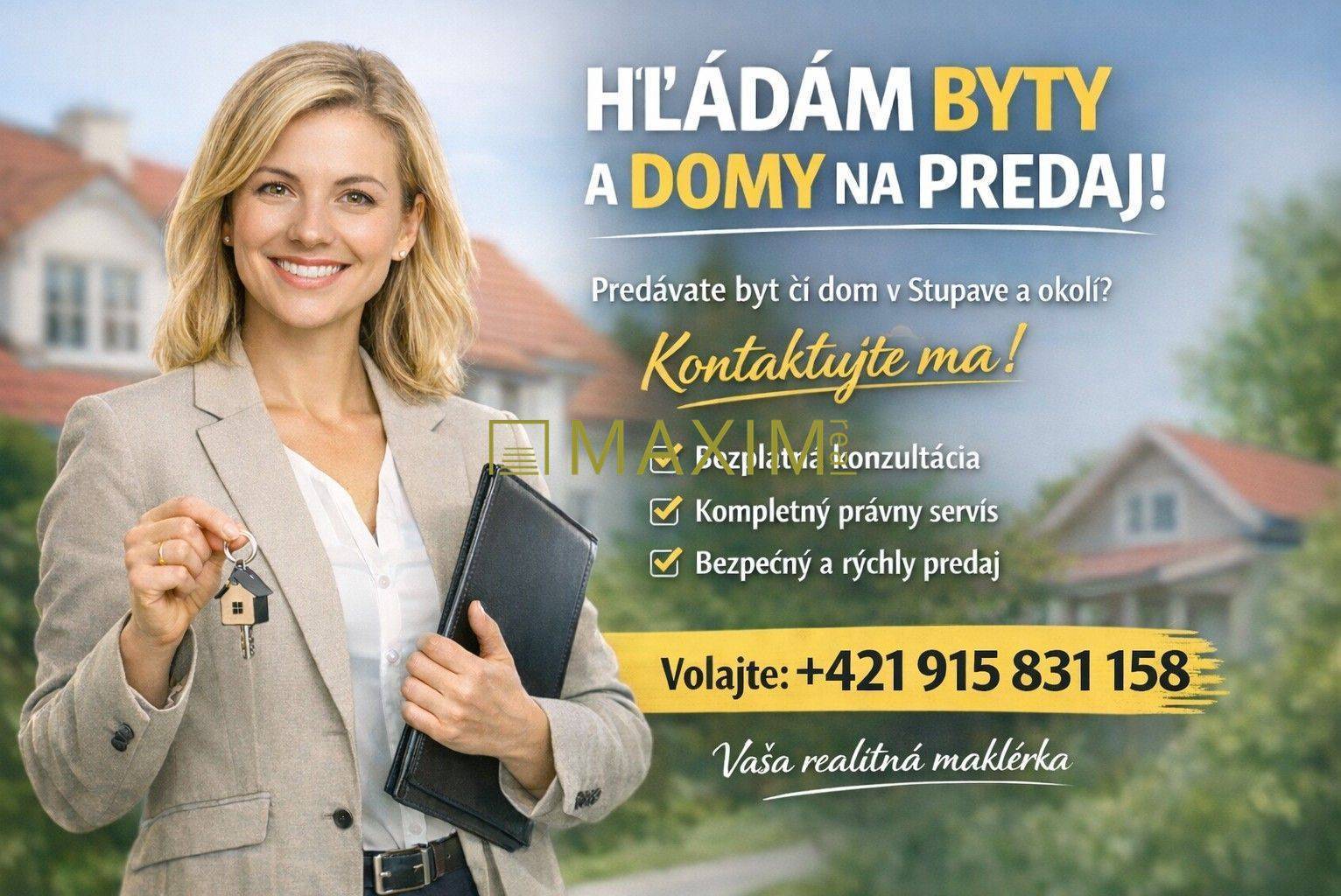 Byty, domy, pozemky.