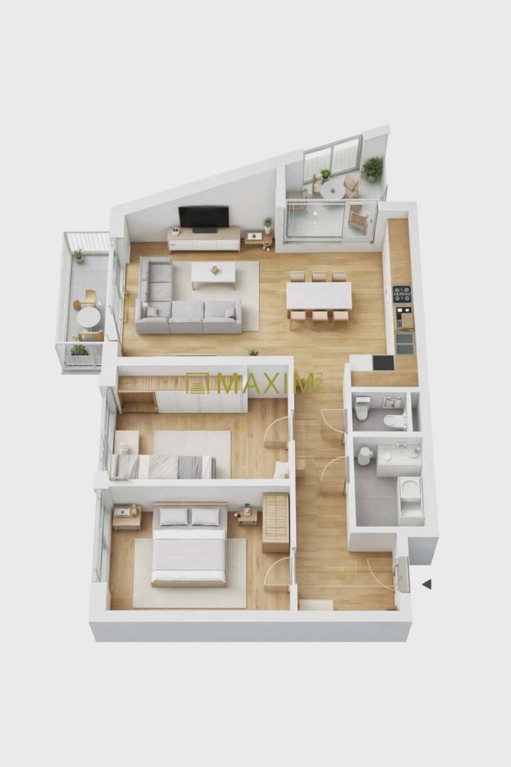 Zariadený 3- izbový byt na ulici Pri Vápenickom potoku