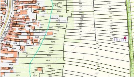 Pozemok o výmere 454 m2, schválený v Územnom pláne na stavbu RD