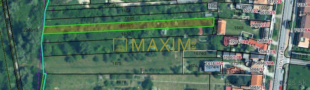 Záhrada nachádzajúca sa v intraviláne mest. časti Bratislava – DNV