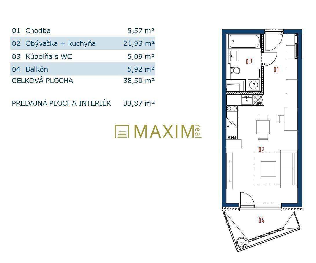 1-izbový byt v dokončenej novostavbe Čerešne Living, BA