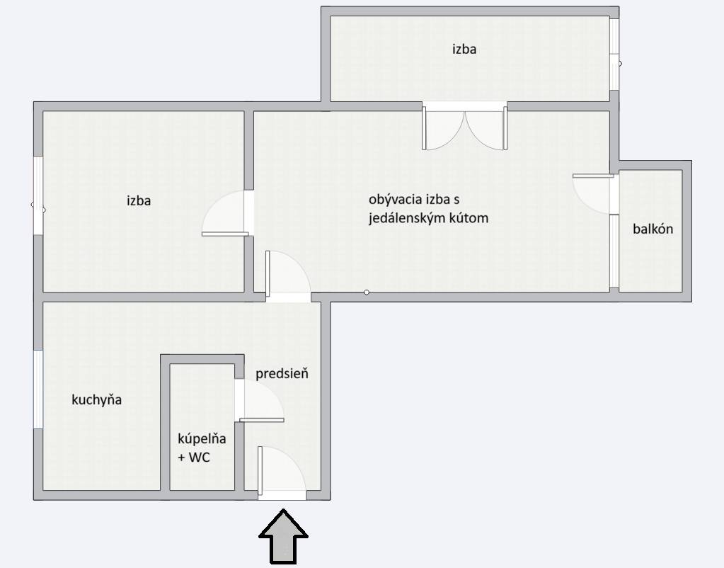 2,5 izbový byt v tehlovom dome, Medzilaborecká ulica