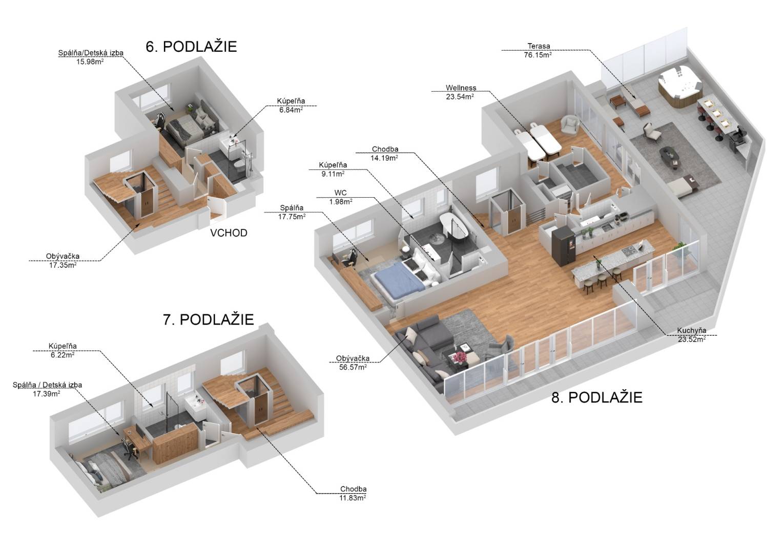 TOP Mezonet (holobyt) s terasou na ulici Páričkova v Bratislave – Nivy