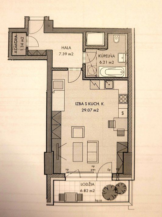 1- izbový apartmán na Šancovej ulici