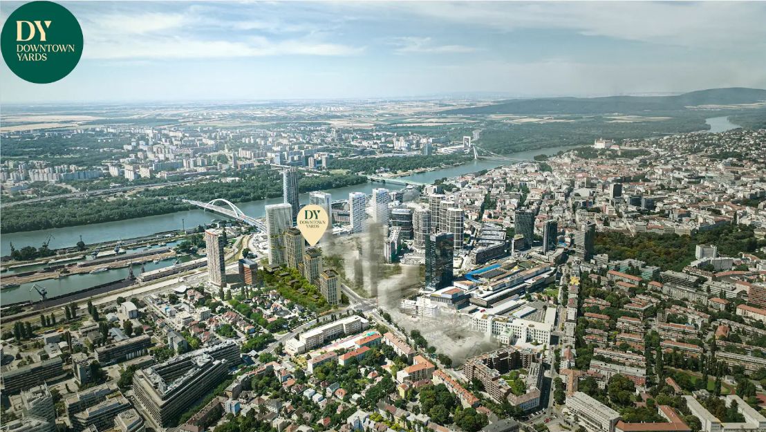 Vo výstavbe – V projekte Downtown Yards 2 izbový byt s garáž. státím
