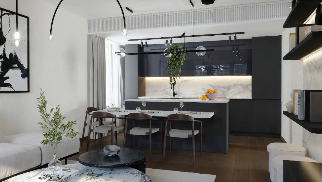 Vo výstavbe – V projekte Downtown Yards 2 izbový byt s garáž. státím