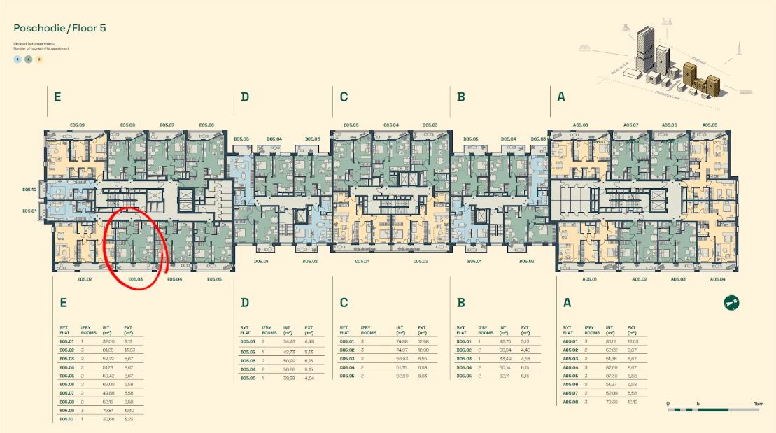 Vo výstavbe – V projekte Downtown Yards 2 izbový byt s garáž. státím
